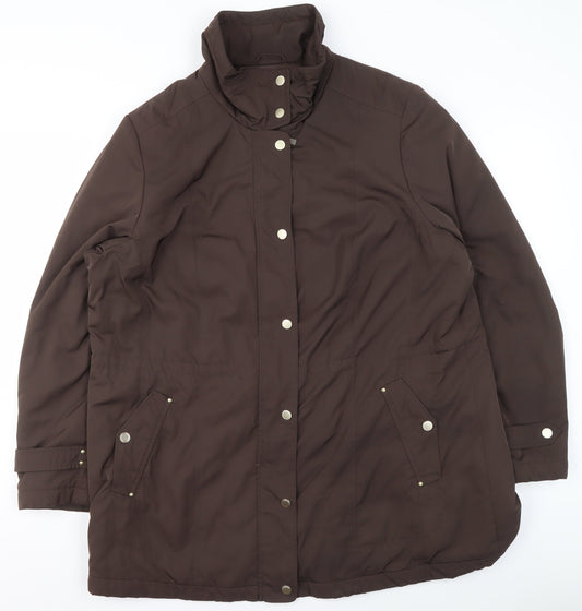 Marks and Spencer Women's Brown Classic Mid-Length Lined Jacket Size 18