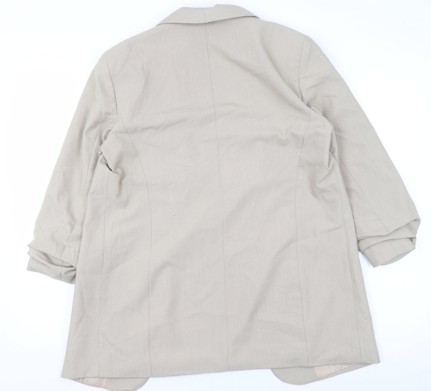 Pieces Women Beige Regular Fit Single-Breasted Blazer Size S
