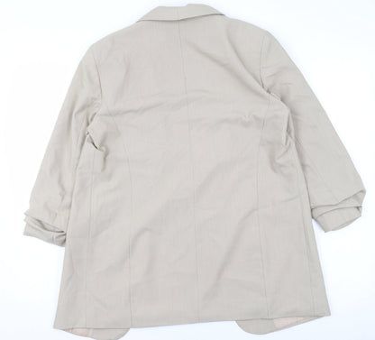 Pieces Women Beige Regular Fit Single-Breasted Blazer Size S