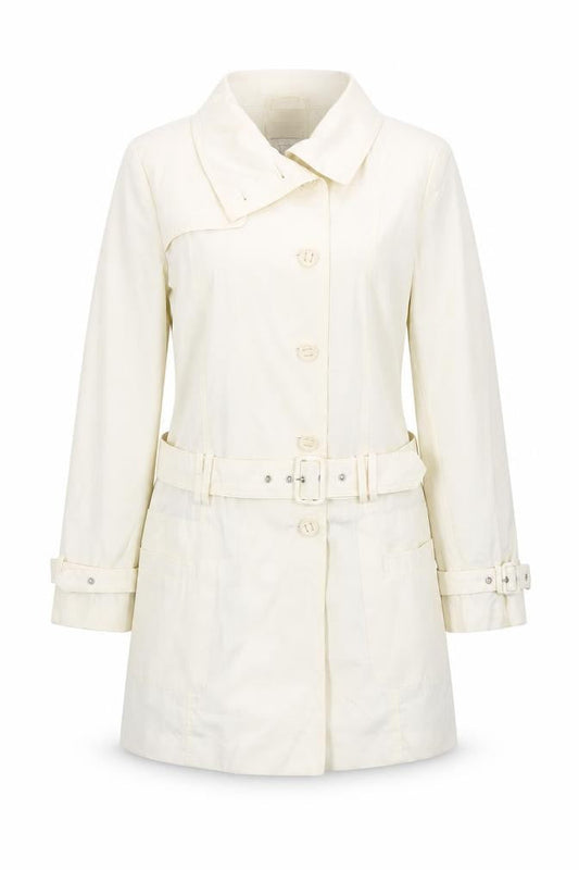 Yazz Exclusive Womens Ivory Belted Trench Coat Size 10