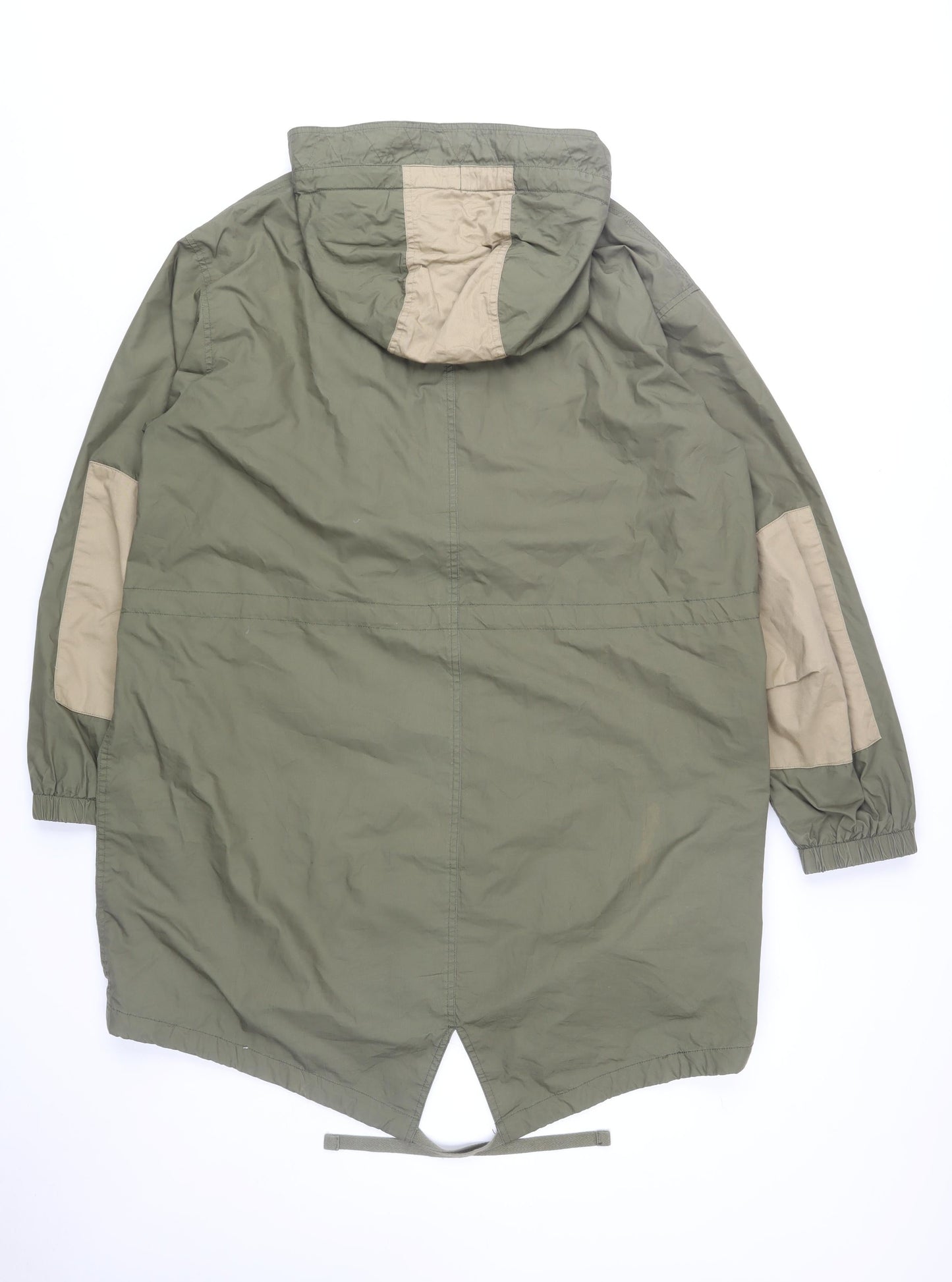 Burton Mens Green Cotton Hooded Parka Jacket Size L Regular Fit