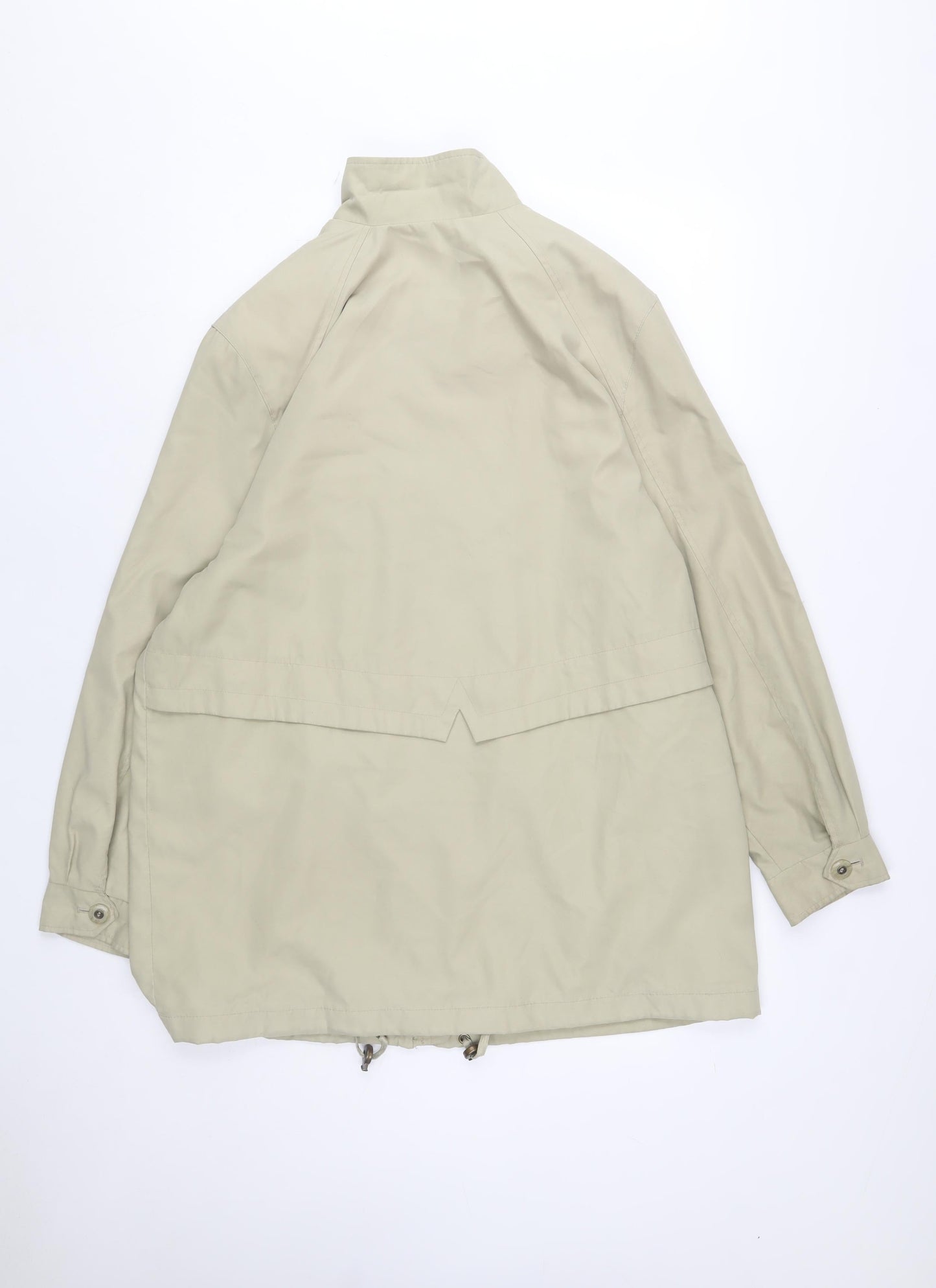 Marks & Spencer Women’s Beige Mid-Length Rain Coat Size 14 Water Resistant Classic Style