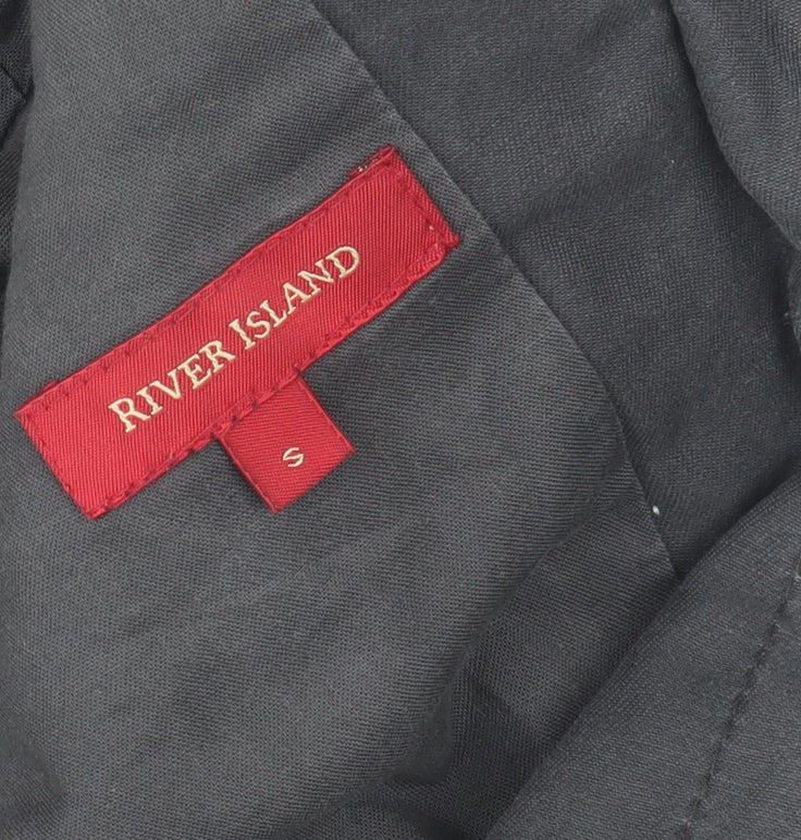 River Island Men’s Black Cotton Military Jacket S