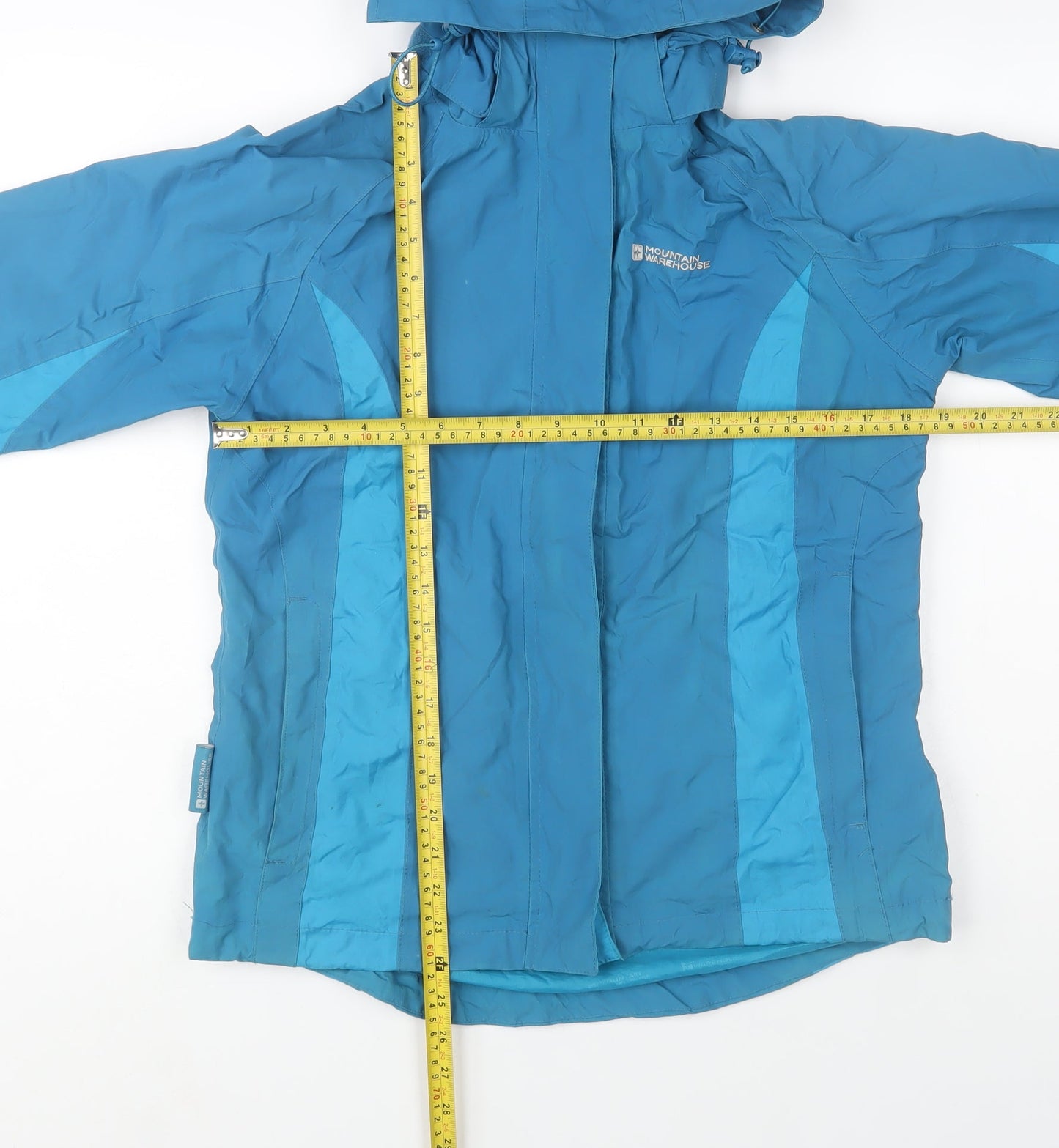 Mountain Warehouse Women's Blue Waterproof Hooded Jacket UK 12