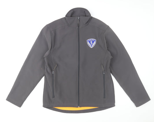 B&C Collection Unisex Grey Softshell Jacket M Wind-Resistant Casual Outerwear