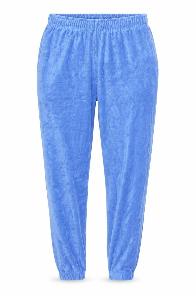 PrettyLittleThing Women Blue Velour Jogger Trousers Size 10
