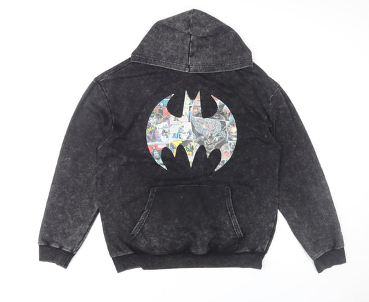 ROMWE Men’s Black Batman Graphic Pullover Hoodie Size M