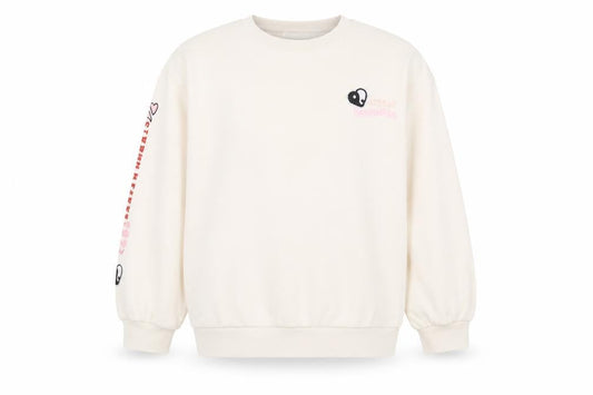 Marks & Spencer Girls Beige Graphic Sweatshirt 13-14 Years Crew Neck