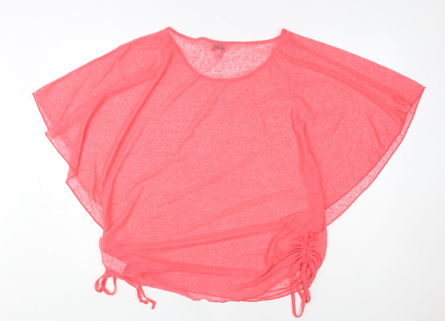 Billie & Blossom Women’s Pink Sheer Tunic Blouse UK 14 Relaxed Fit