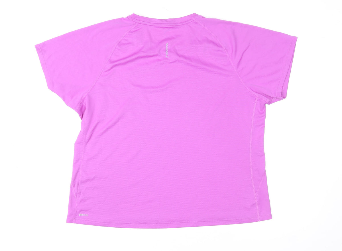 Puma Womens Pink XL DryCELL Short Sleeve Active T-Shirt