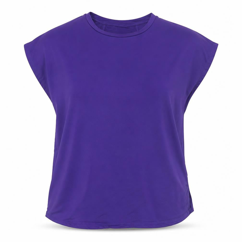 Dunnes Women Purple Active T-Shirt M Polyester Elastane