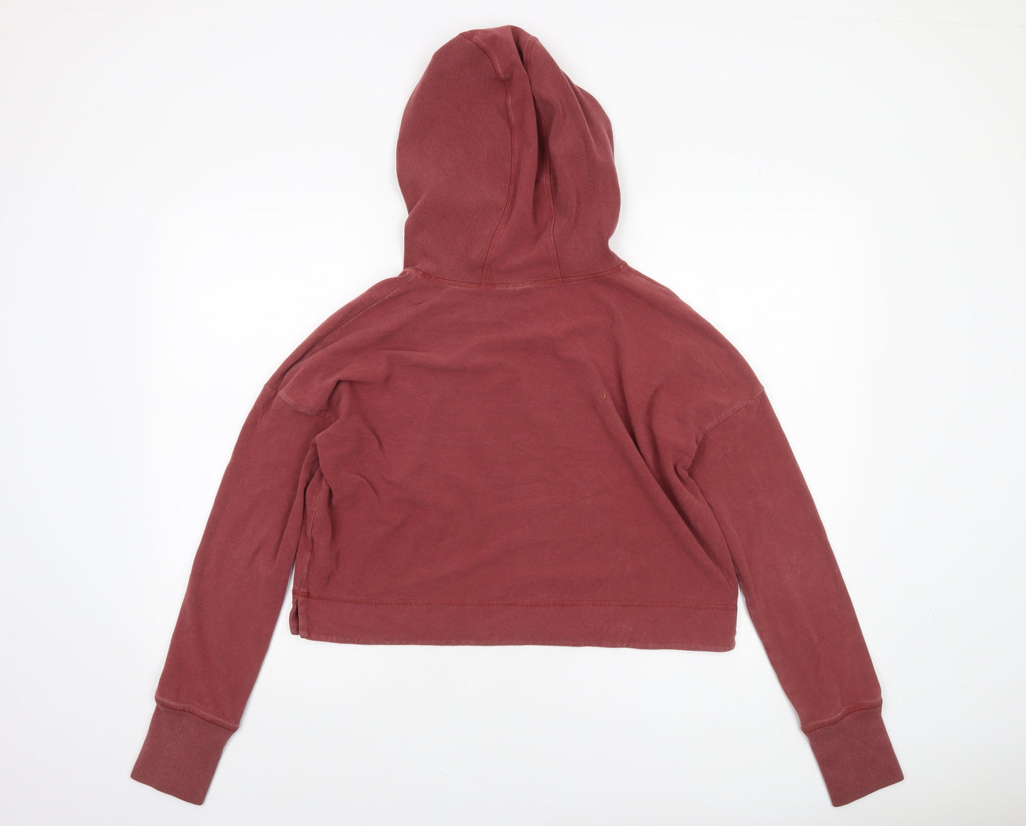 Sweaty Betty Womens Burgundy L Pullover Hoodie Relaxed Fit Cropped Sweatshirt