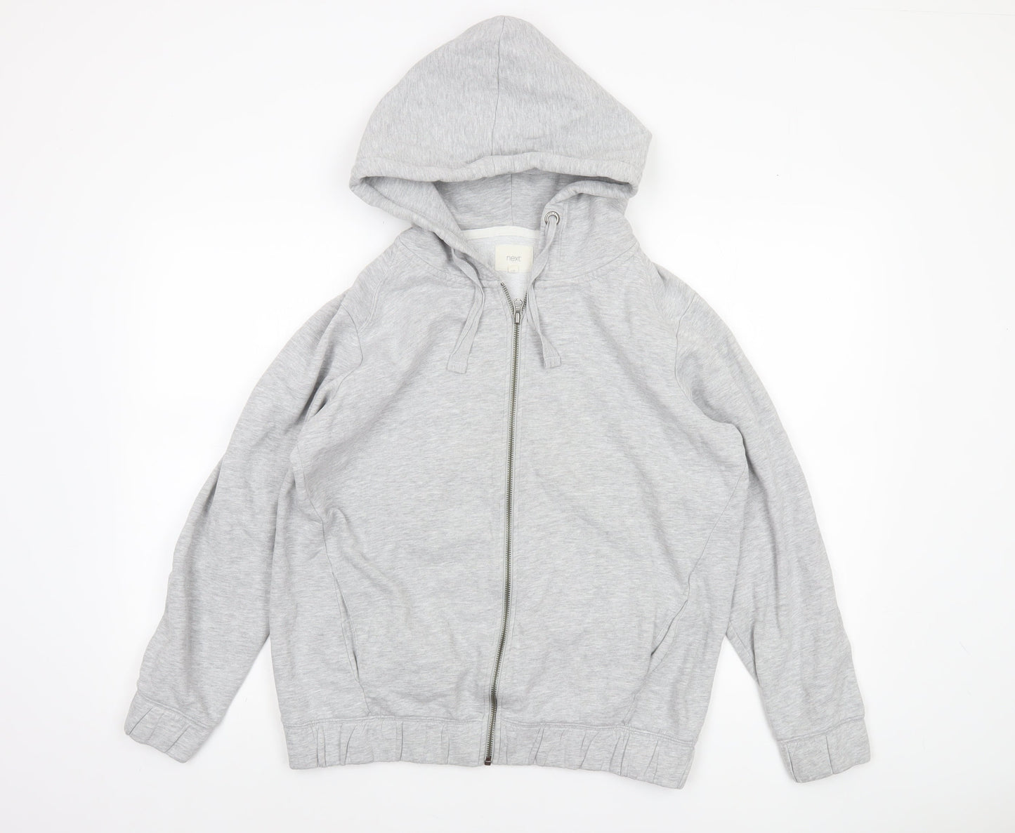 Next Womens Grey Full Zip Hoodie Size 14 Cotton Blend