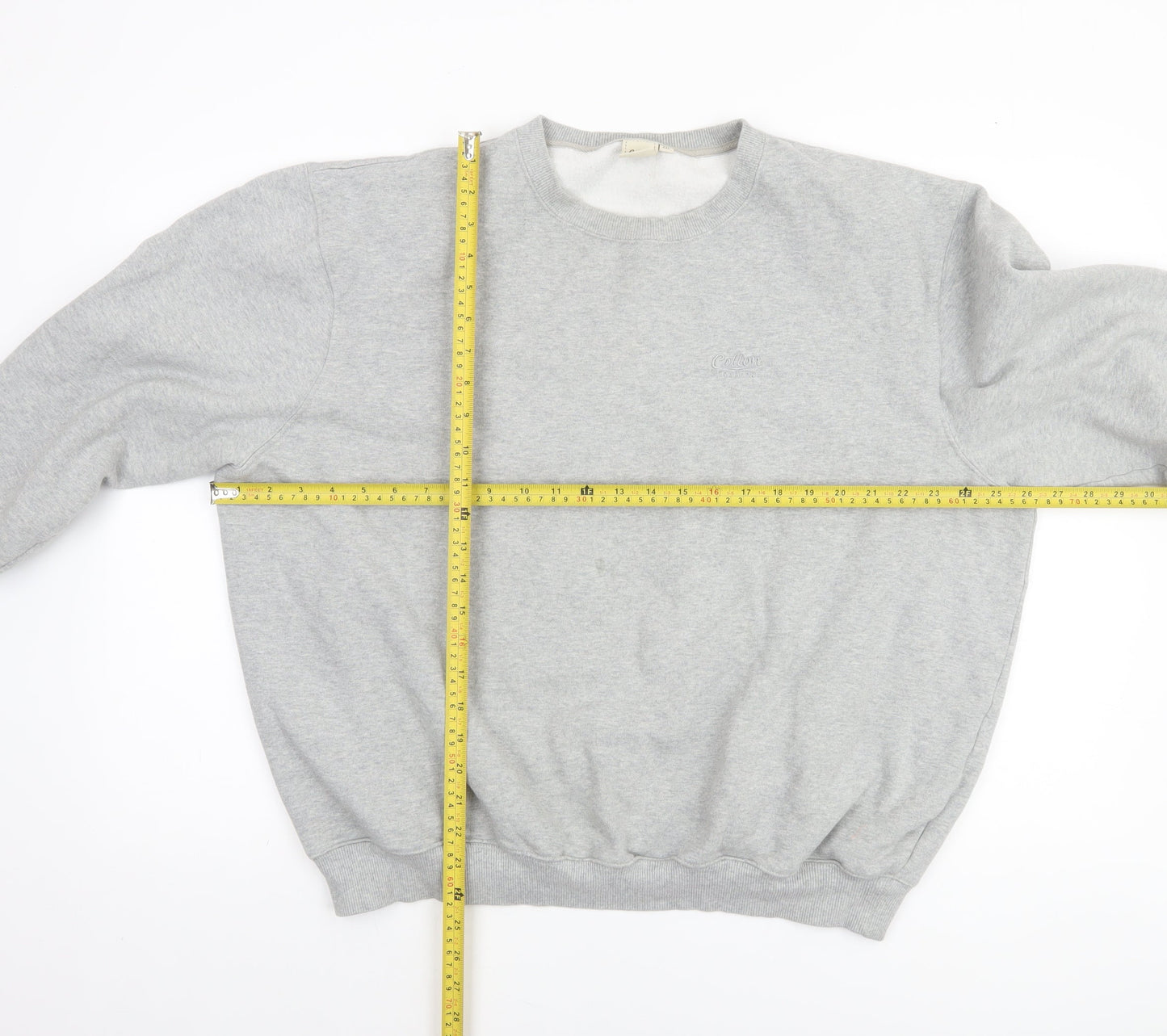 Cotton Traders Mens Grey 2XL Pullover Sweatshirt Crew Neck