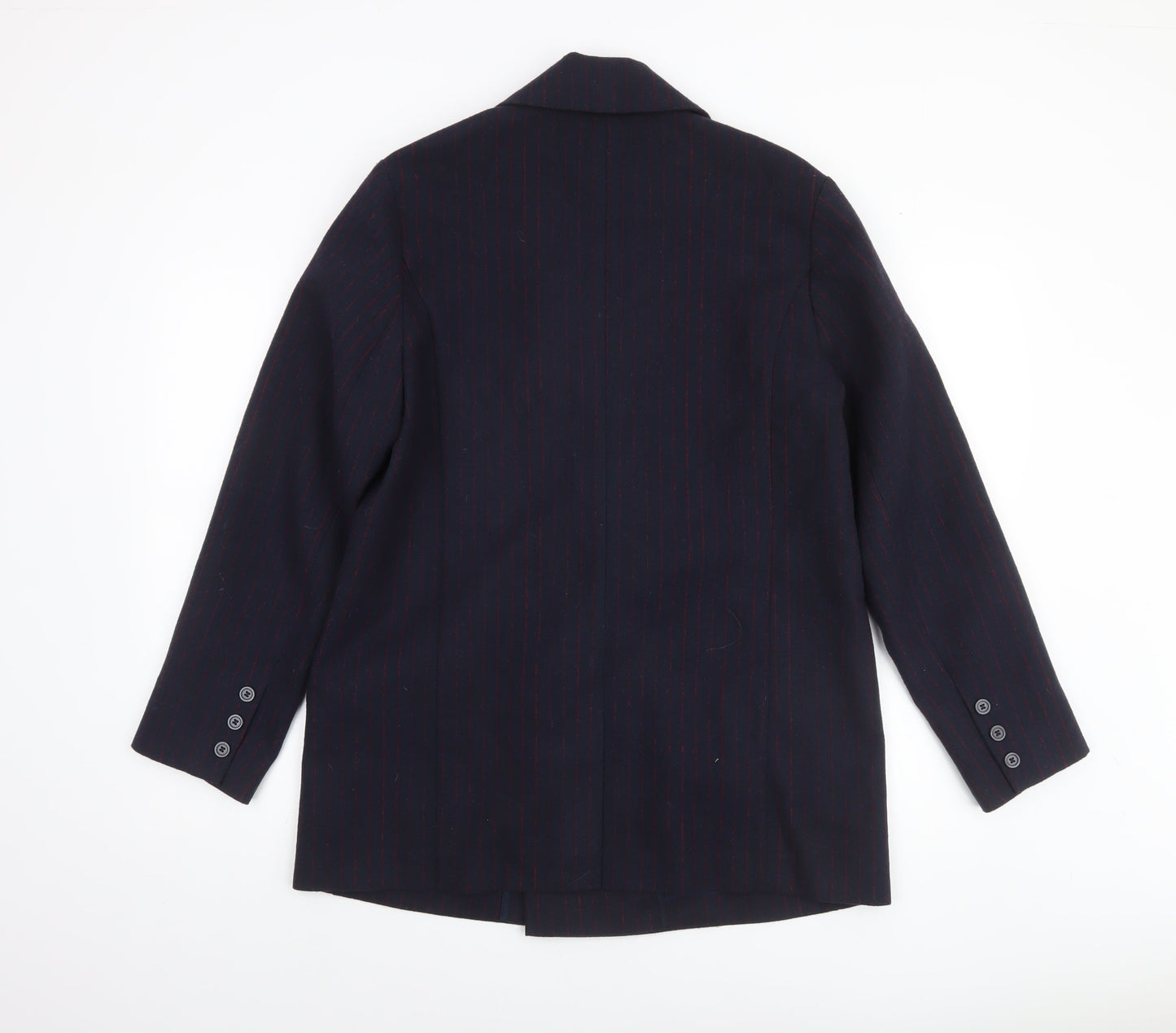 Nine by Savannah Miller Women’s Navy Pinstripe Double-Breasted Blazer Size 14
