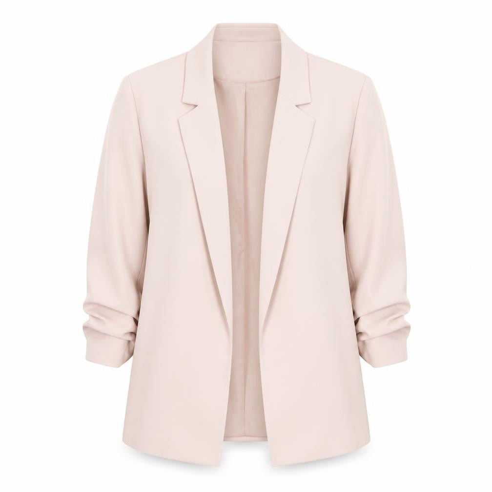 Tu Women Beige Regular Fit Notch Lapel Lined Blazer Size 14