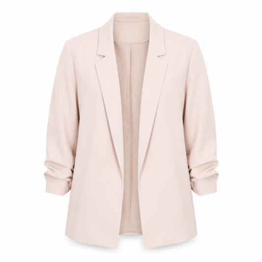 Tu Women Beige Regular Fit Notch Lapel Lined Blazer Size 14