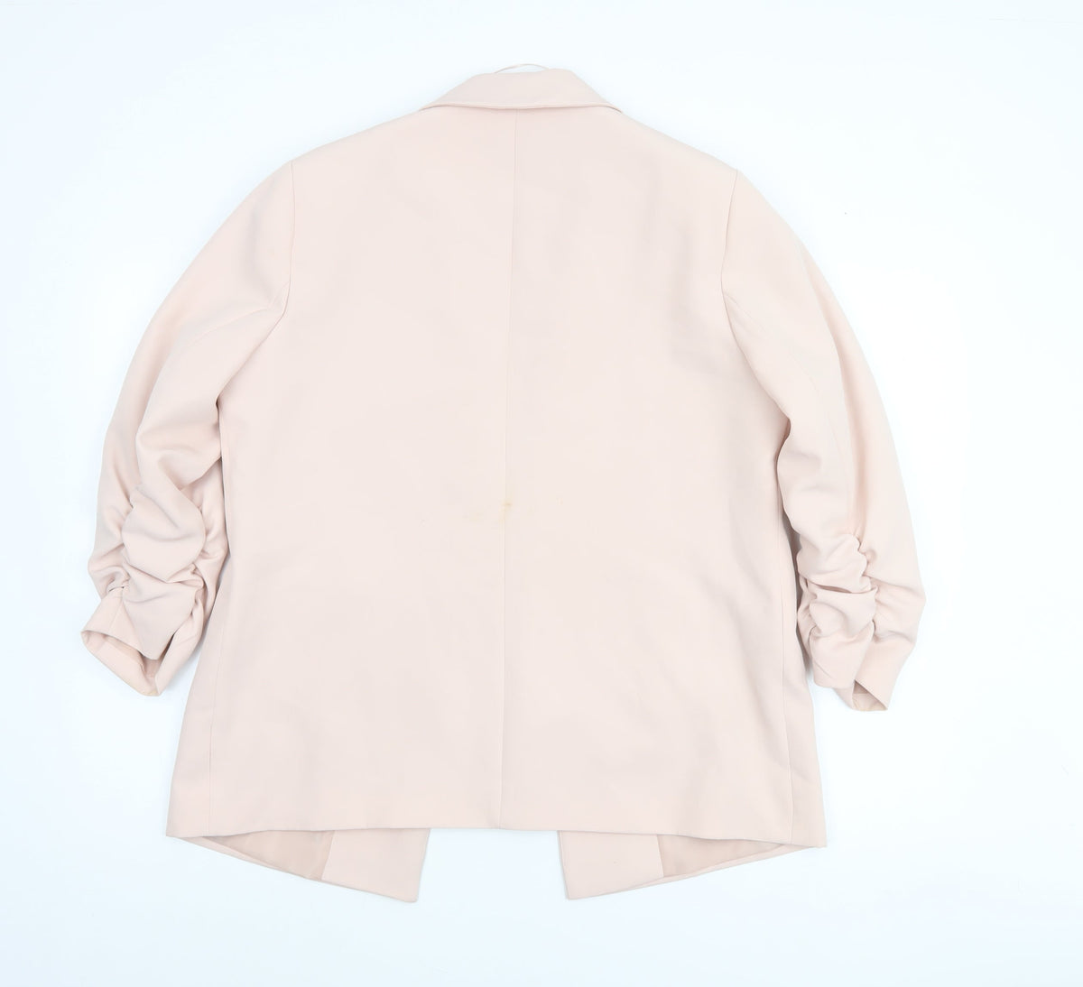Tu Women Beige Regular Fit Notch Lapel Lined Blazer Size 14