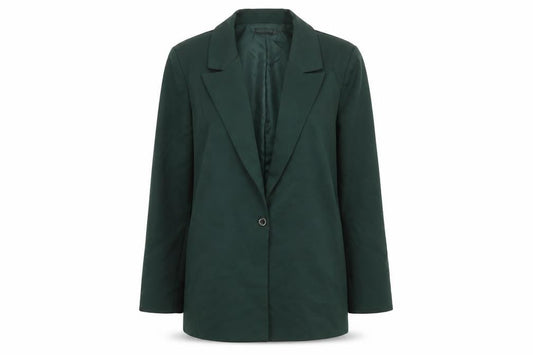PRETTYLITTLETHING Women Green Regular Fit Notch Lapel Blazer UK 6