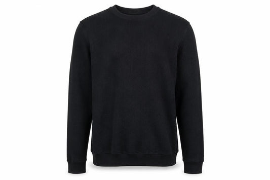 Pull&Bear Men's Black Medium Crew Neck Knit Sweatshirt