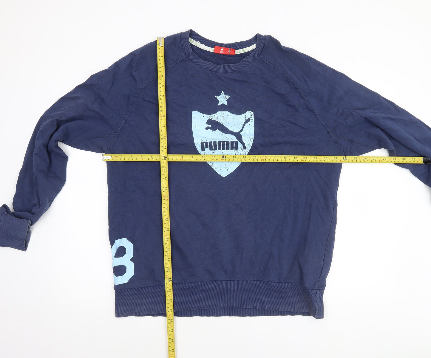 Puma Men's Blue XL Crew Neck Pullover Sweatshirt Sports Cotton