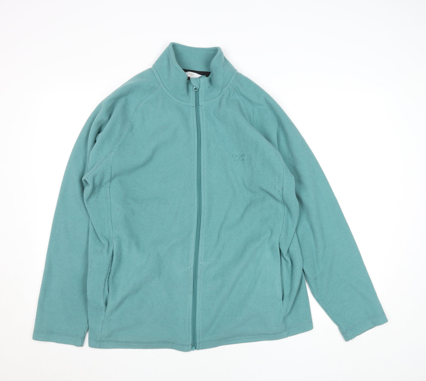 Cotton Traders Men's Sea Green Fleece Full Zip Jacket Size L