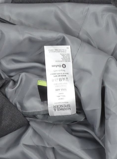 Marks and Spencer Men's Grey Wool Blend Classic Blazer 42R