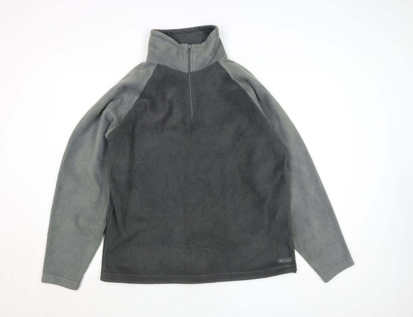 Peter Storm Men's Grey Fleece Half Zip Jacket Size M Regular Fit