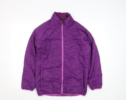Crane Men’s Purple Lightweight Puffer Jacket Size M Full Zip