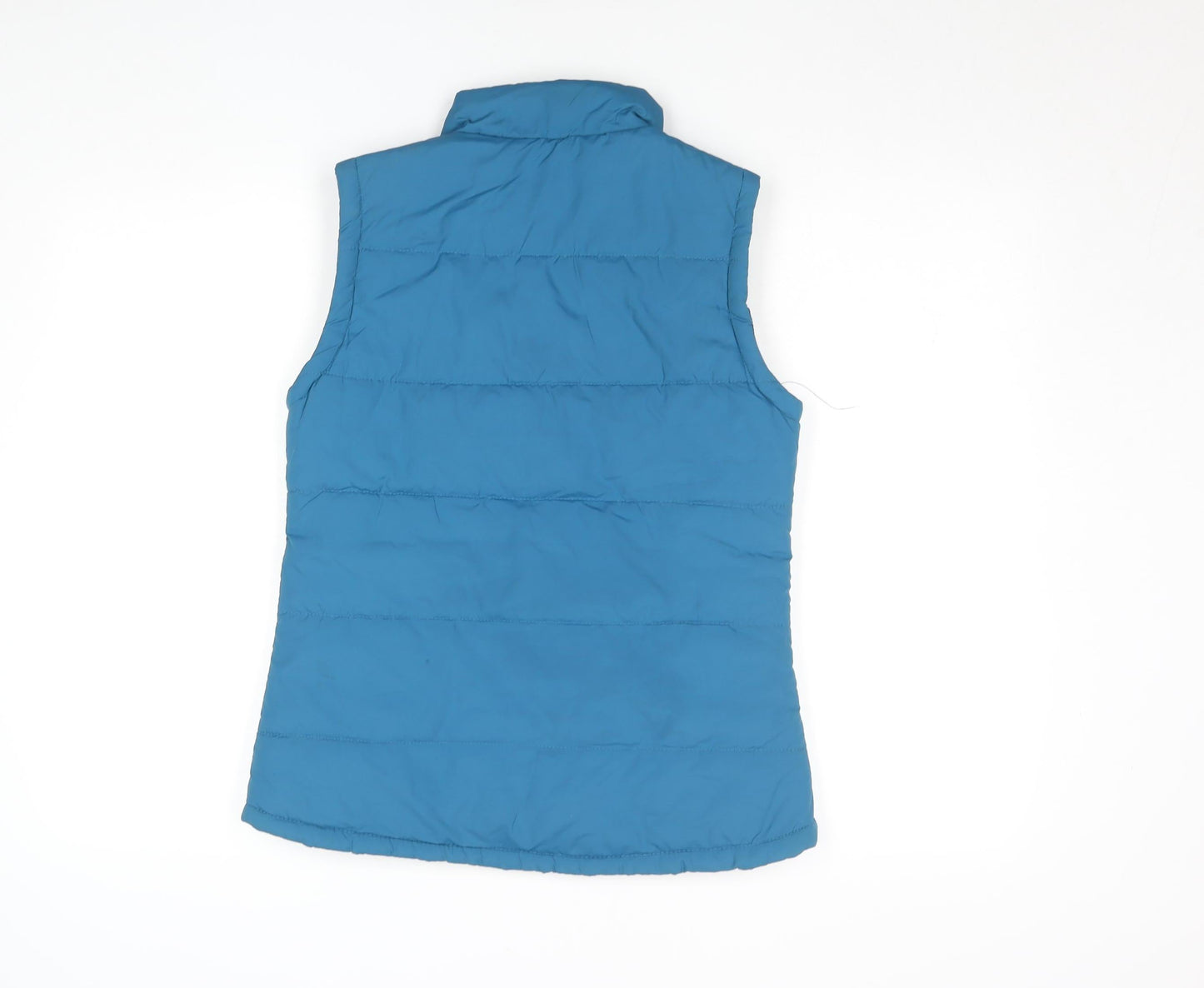 Tru Womens Blue Size 10 Quilted Puffer Waistcoat with Zip Pockets
