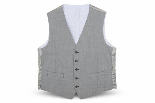 Racing Green Men's Grey Wool Classic Waistcoat Size 40