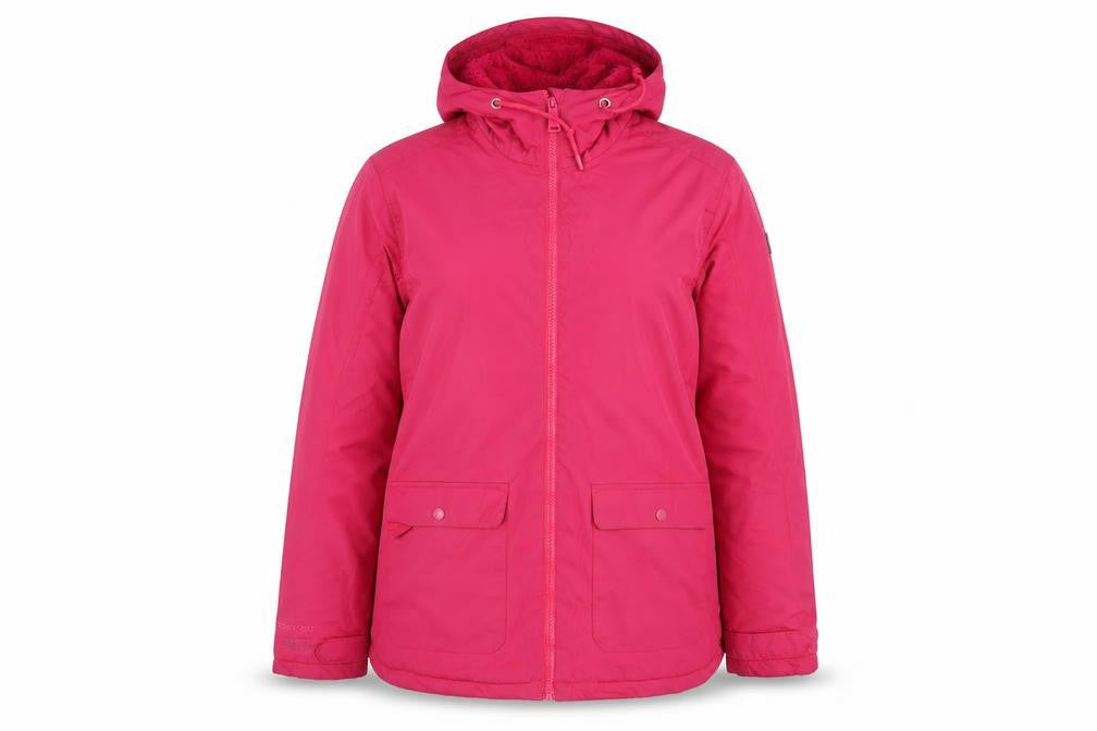 Regatta Womens Pink Waterproof Hooded Mid-Length Jacket UK 12