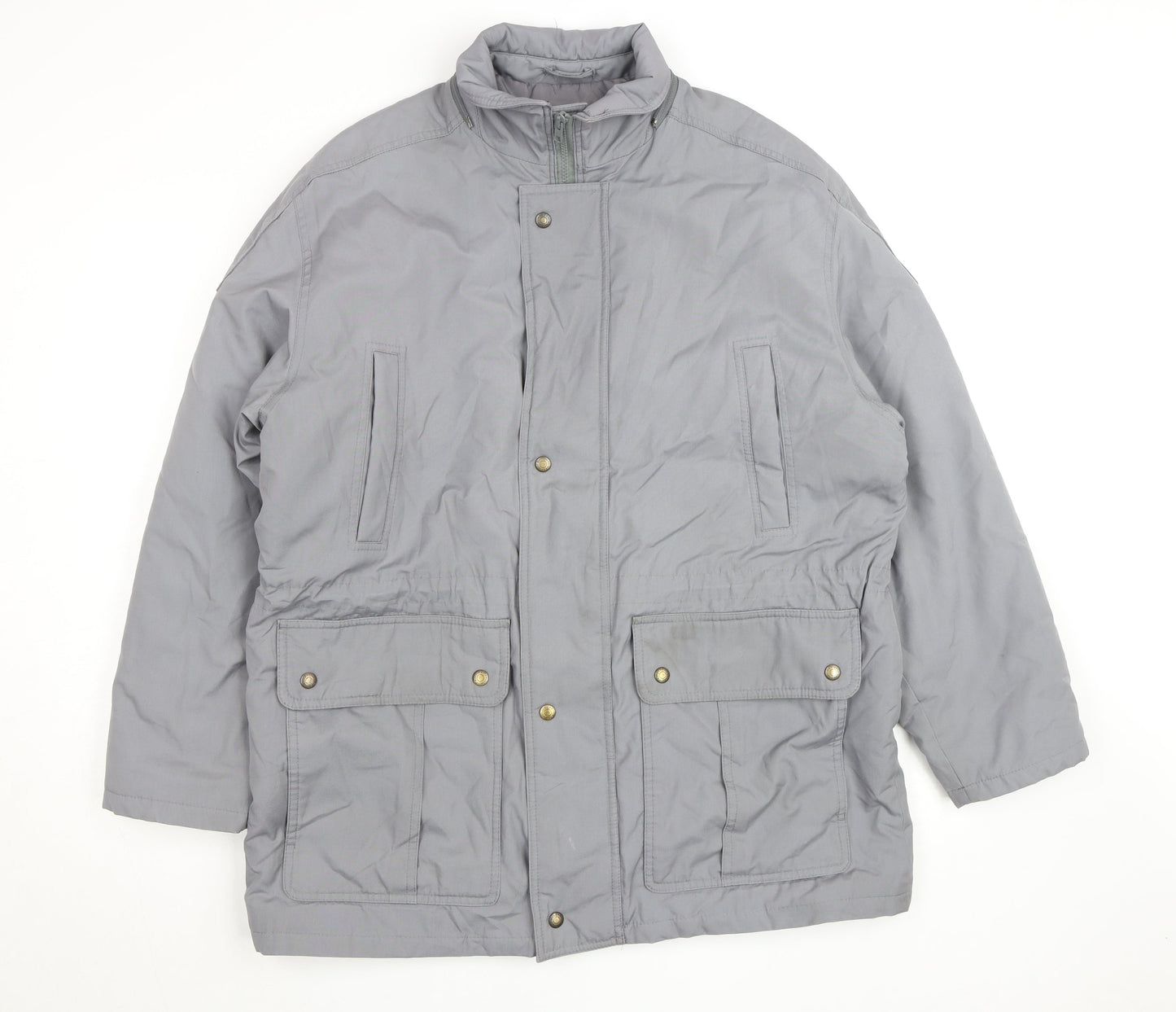Dannimac Men Grey Polyester Parka Jacket Size 42 Regular