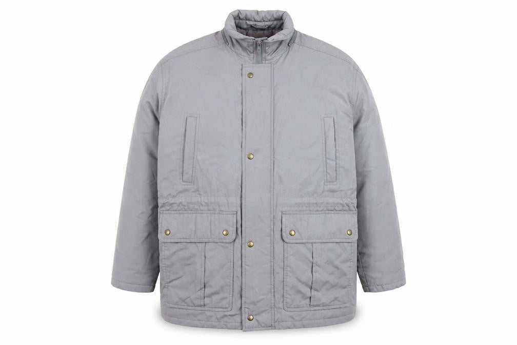 Dannimac Men Grey Polyester Parka Jacket Size 42 Regular