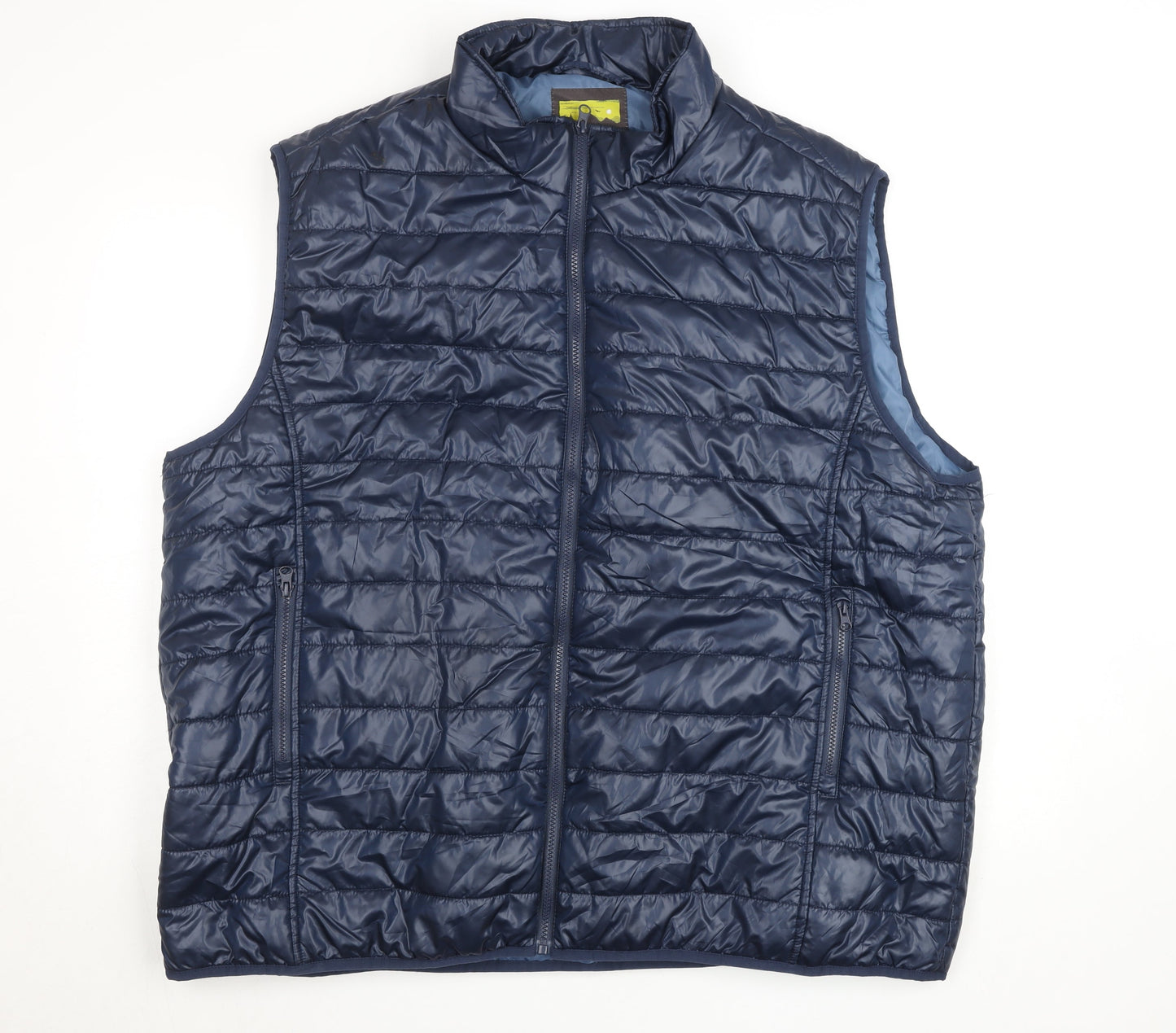 Atlas For Men Blue Puffer Waistcoat Men's L Regular Lightweight Zip Vest