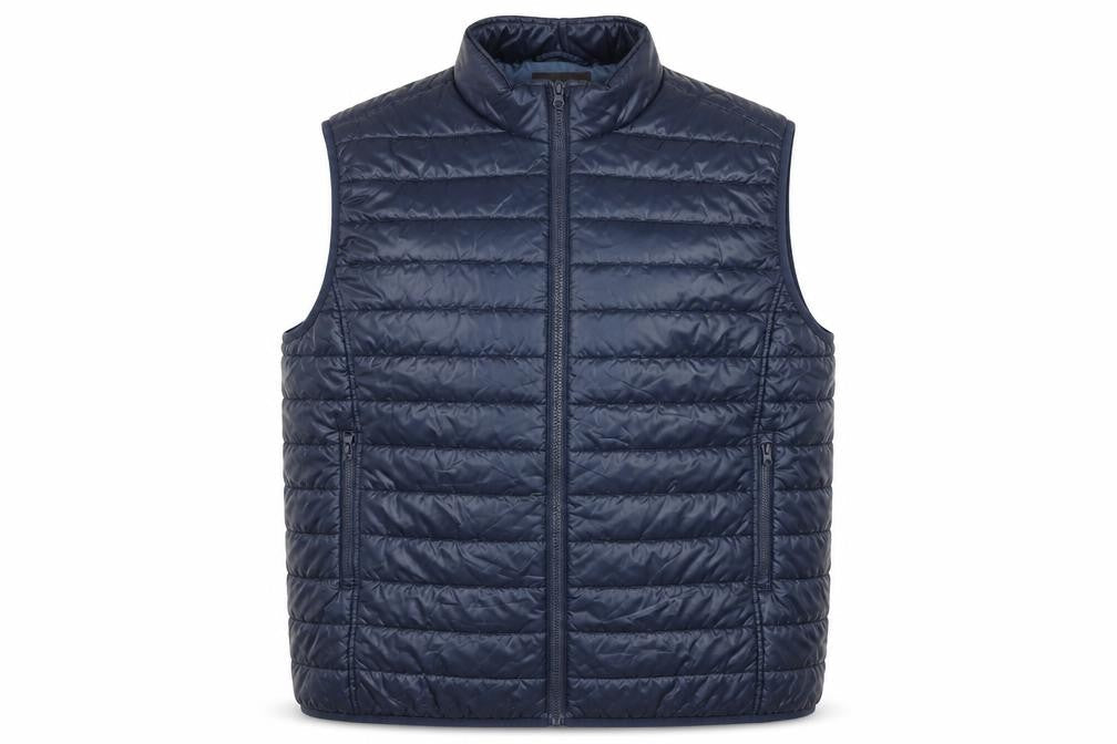 Atlas For Men Blue Puffer Waistcoat Men's L Regular Lightweight Zip Vest