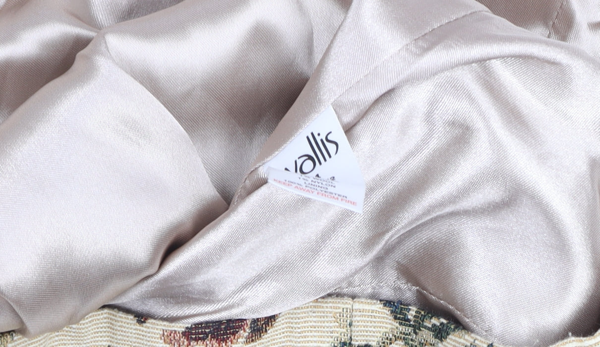 Wallis Womens Beige Floral Short Blazer Jacket Size 14