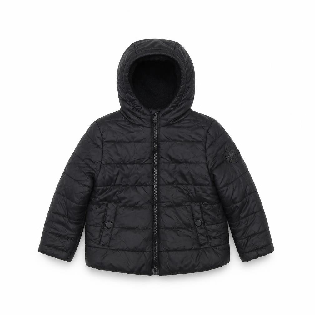 Michael Kors Black Unisex Baby Puffer Jacket 2T Hooded Quilted Winter Coat