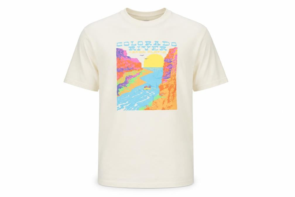 Old Navy Men’s Beige XLT Tall Graphic Print Cotton T-Shirt