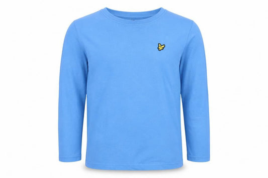 Lyle & Scott Boys Blue Long Sleeve Cotton Logo T-Shirt Size 10 Years