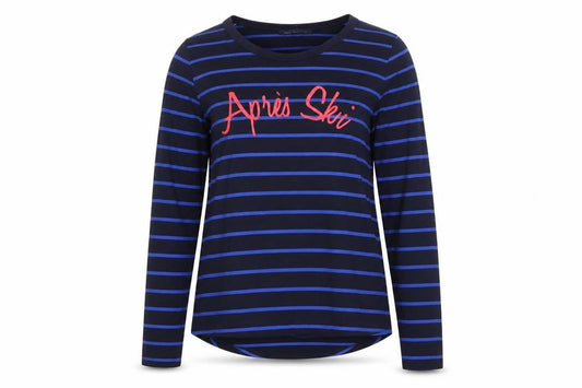 Marks and Spencer Women’s Blue Striped Long Sleeve T-Shirt Size 8