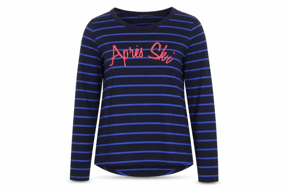 Marks & Spencer Women’s Blue Striped Long Sleeve T-Shirt Size 8