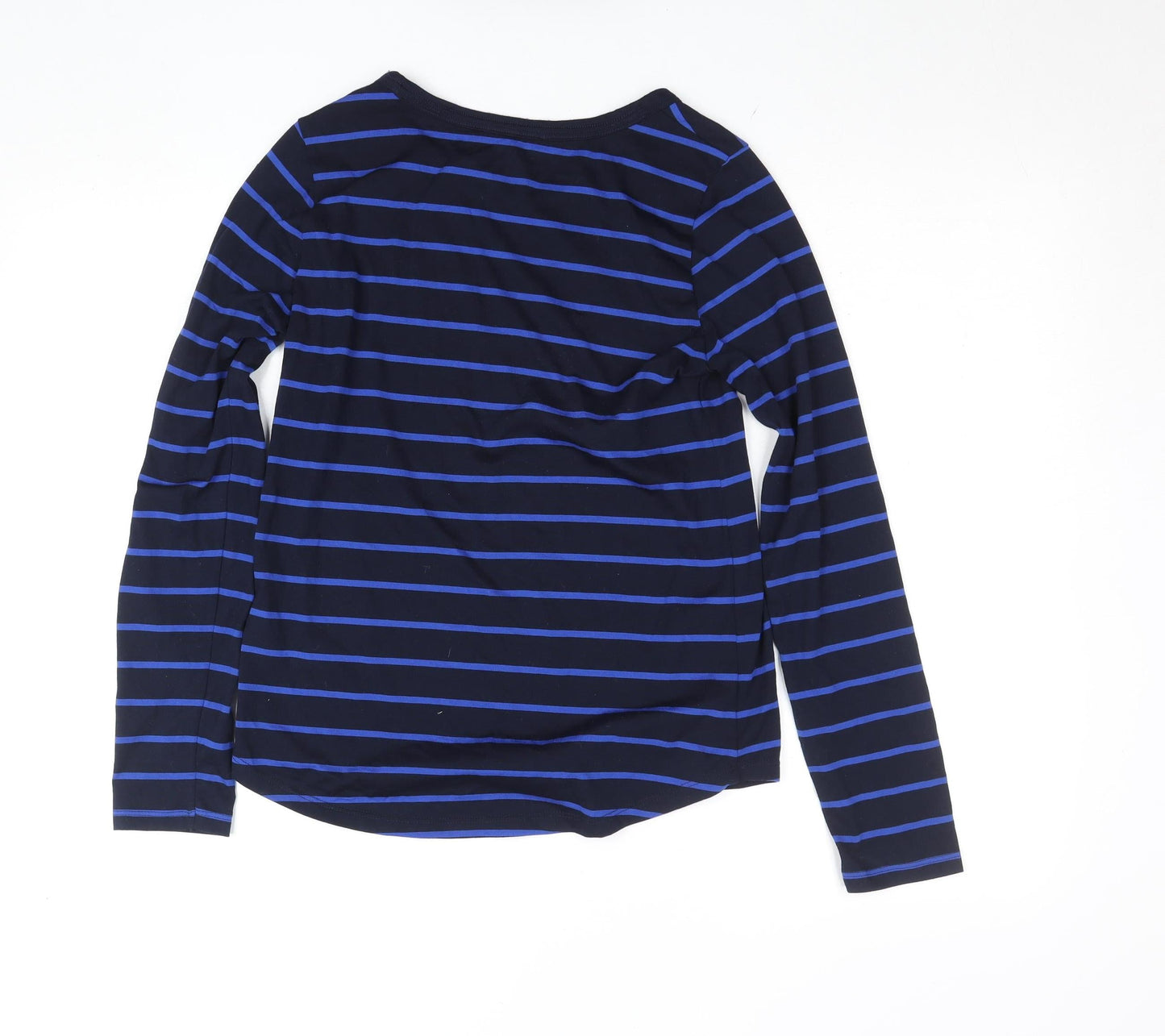 Marks and Spencer Women’s Blue Striped Long Sleeve T-Shirt Size 8