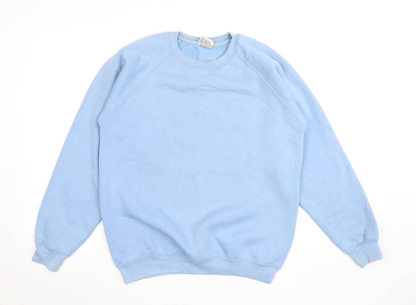 Sportex Womens Blue Pullover Sweatshirt M Cotton Blend Classic Fit