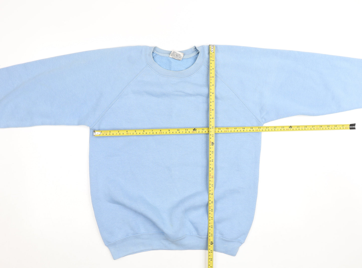 Sportex Womens Blue Pullover Sweatshirt M Cotton Blend Classic Fit