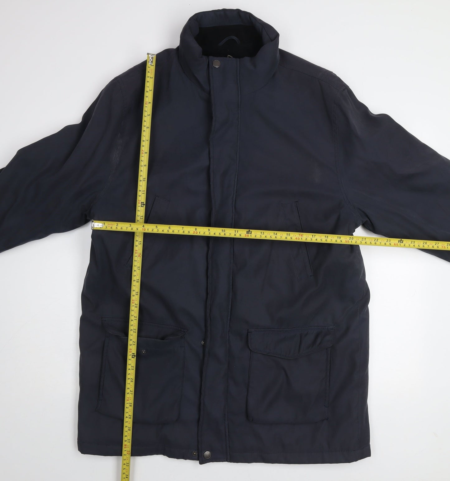 Skopes Men’s Navy Blue Parka Jacket Size 42 Regular Fit Windproof Lined