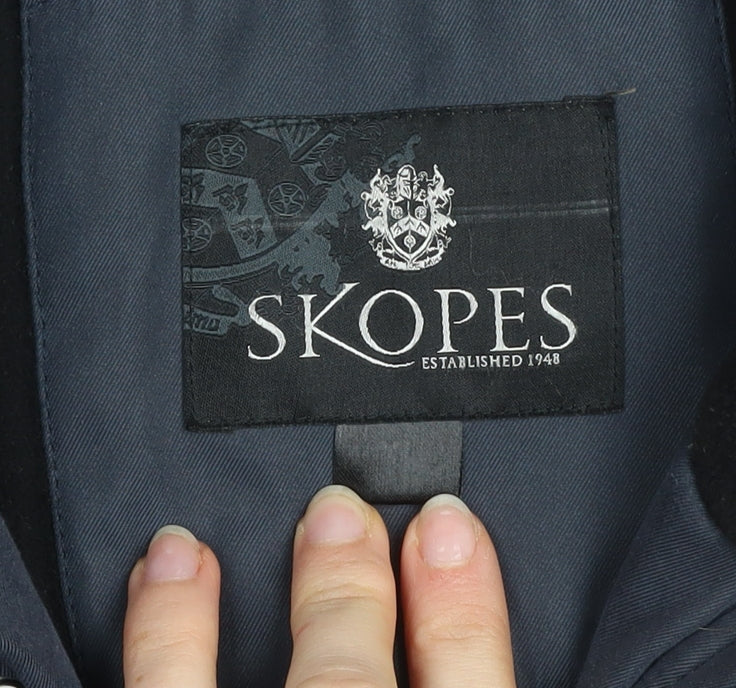 Skopes Men’s Navy Blue Parka Jacket Size 42 Regular Fit Windproof Lined