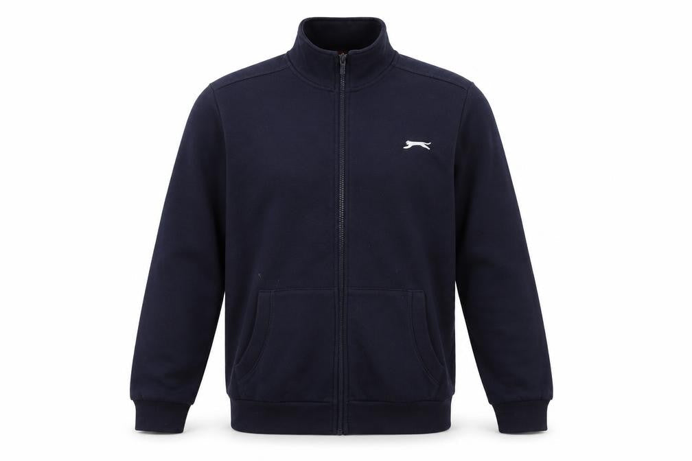 Slazenger Men's Navy Blue Medium Track Jacket Full Zip Activewear