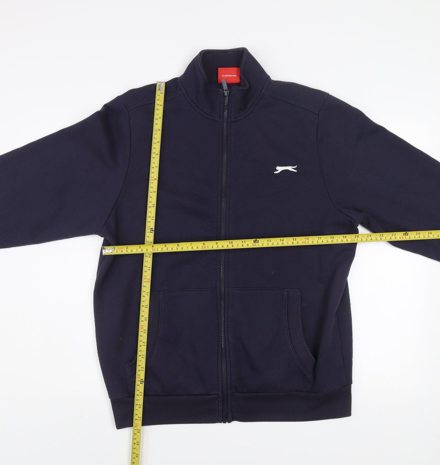 Slazenger Men's Navy Blue Medium Track Jacket Full Zip Activewear