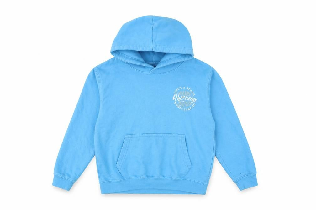 O'Shea Boys Blue Pullover Hoodie M Graphic Surf Logo Cotton Blend
